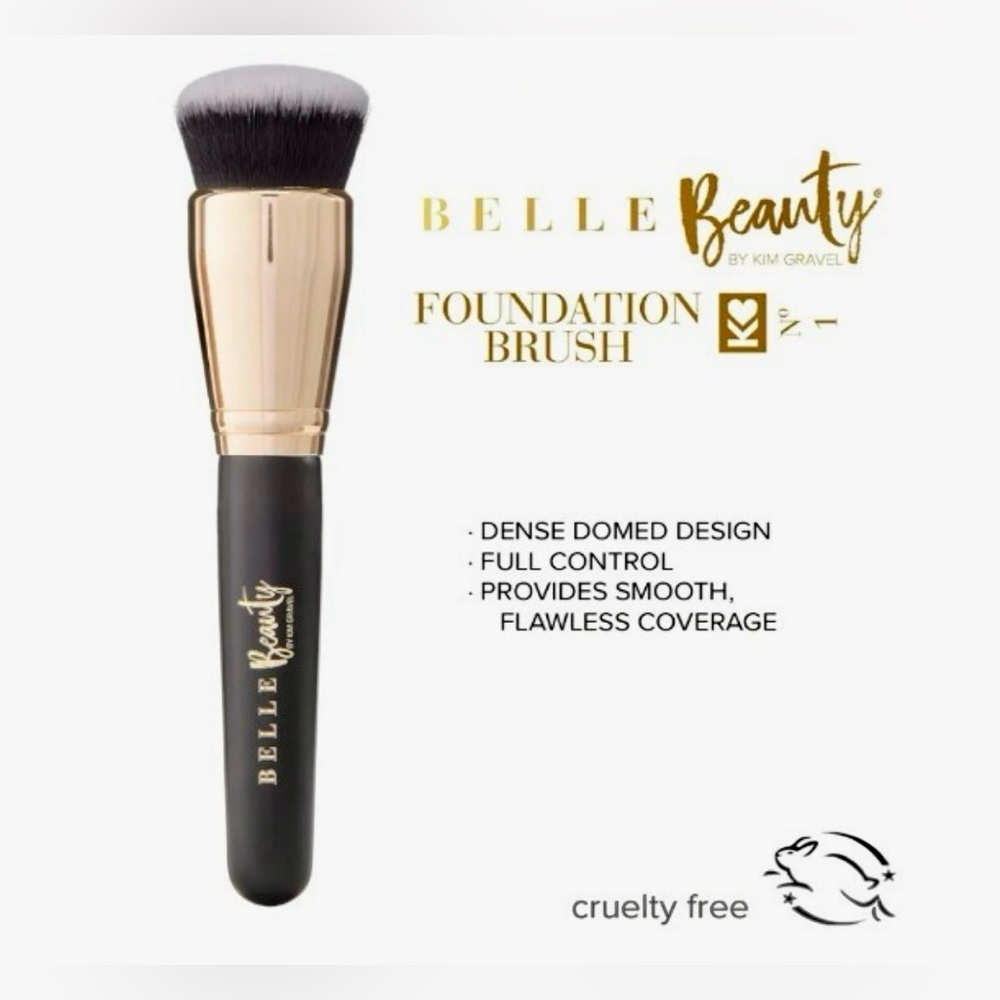 Belle Beauty By Kim Gravel, Foundation Brush, Black & Gold #1